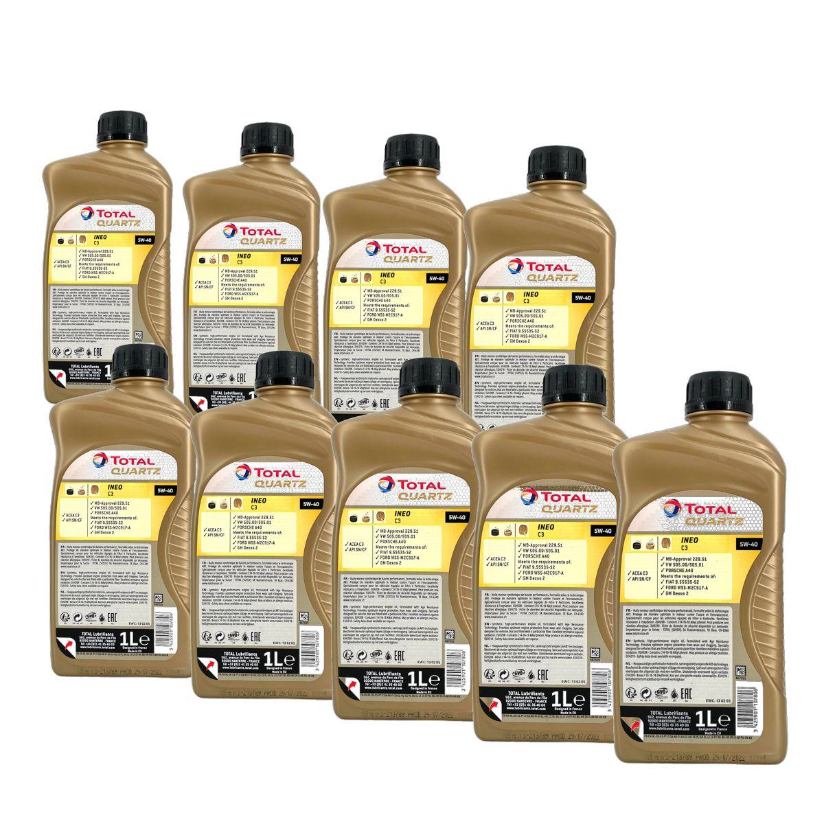 Total Quartz Ineo C3 5W-40 9x1 Liter