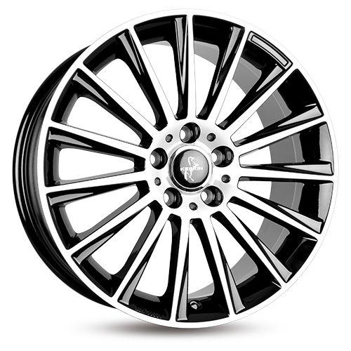 KESKIN WHEELS KT18 TURBO black front polished 8.0Jx18 5x112 ET30