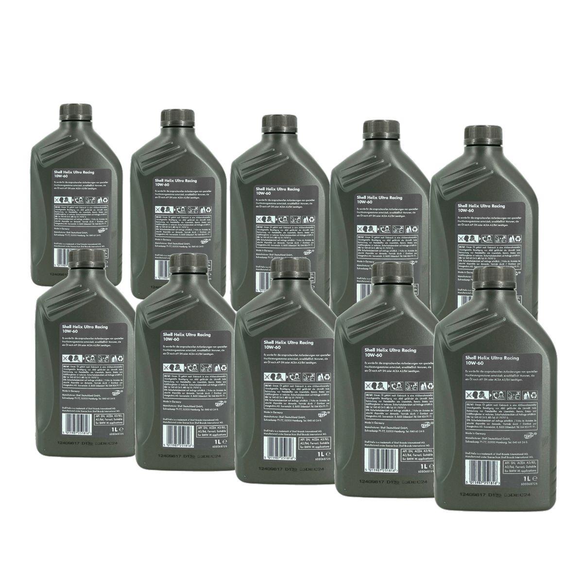 Shell Helix Ultra Racing 10W-60 10x1 Liter
