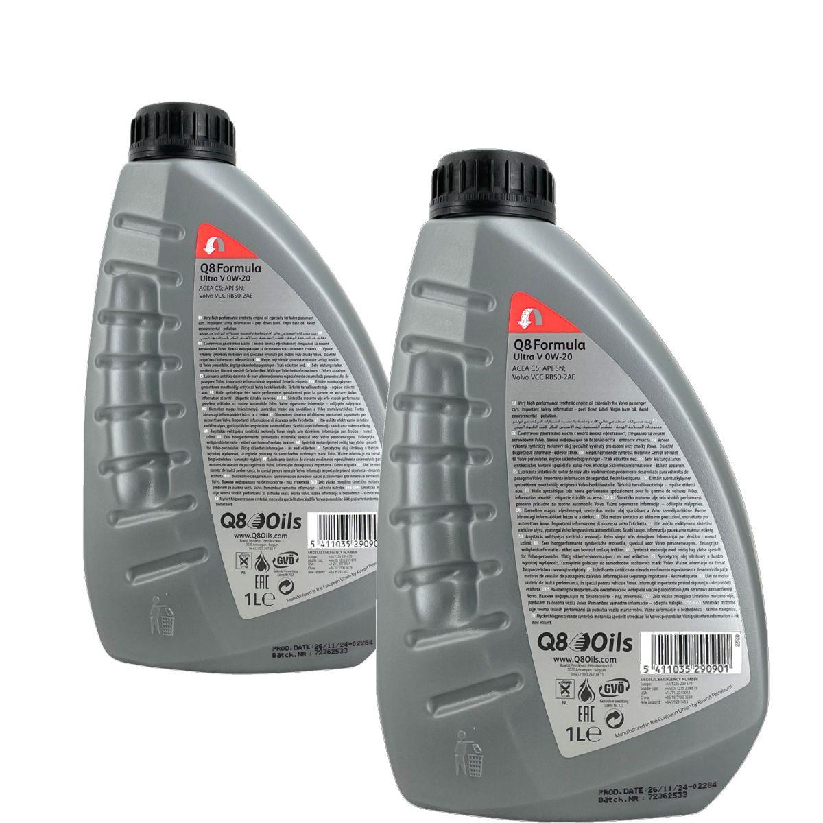 Q8 Formula Ultra V 0W-20 2x1 Liter