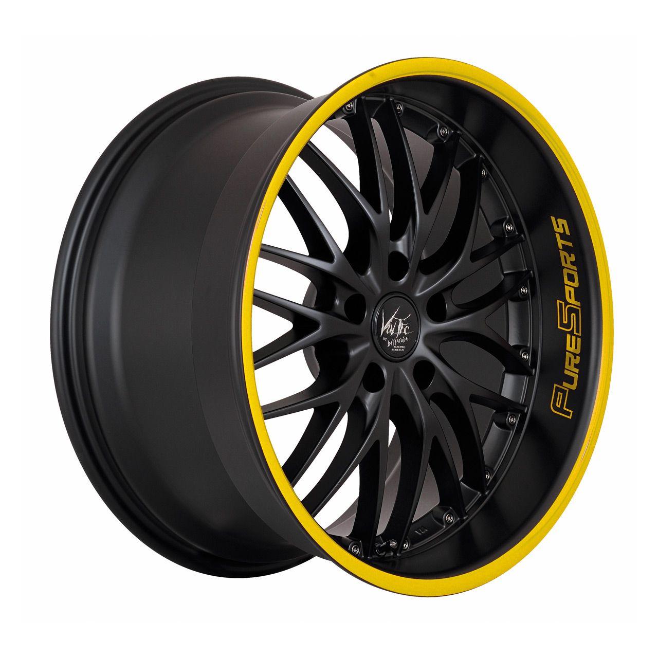 BARRACUDA VOLTEC T6 mattblack puresports color trim gelb 8.0Jx18 5x114.3 ET40