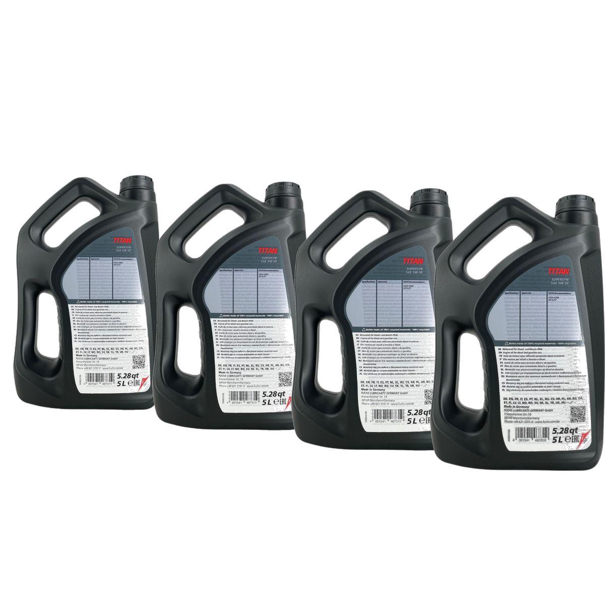 Fuchs Titan Supersyn 5W-50 4x5 Liter
