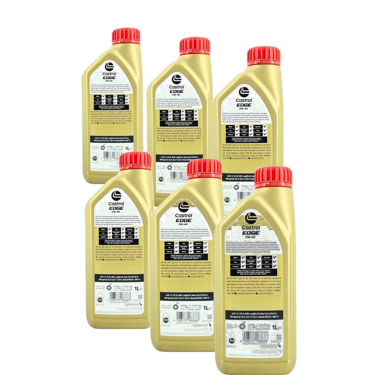 Castrol Edge 0W-40 6x1 Liter