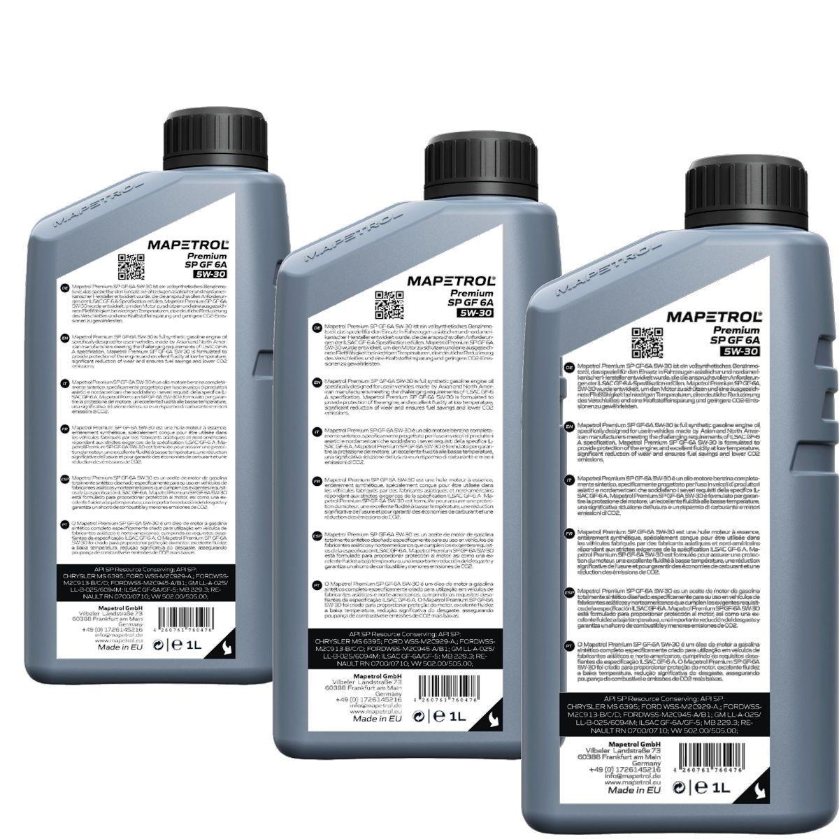 Mapetrol Premium SP GF-6A 5W-30 3x1 Liter