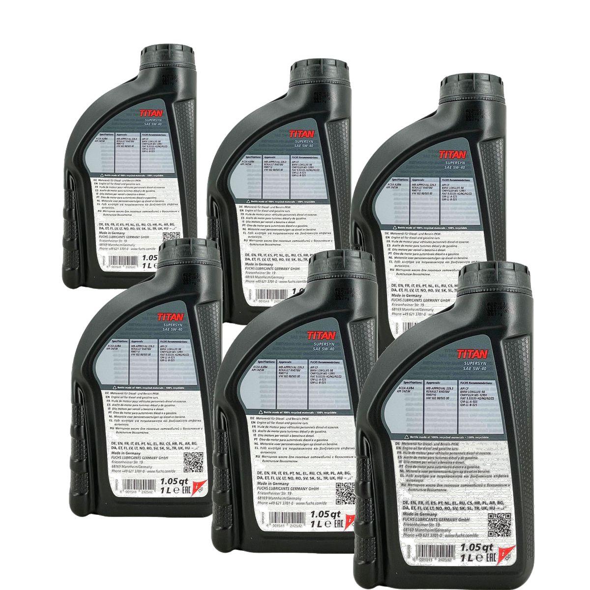 Fuchs Titan Supersyn 5W-40 6x1 Liter