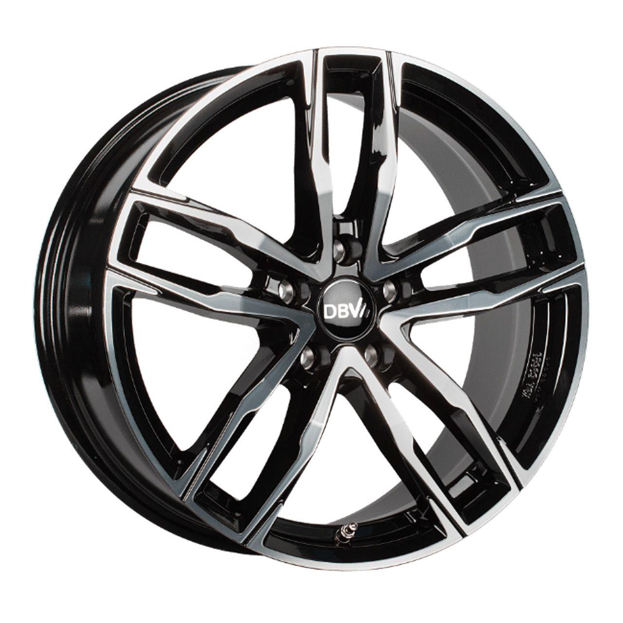 DBV VIENNA II schwarz glänzend frontpoliert 8.5Jx19 5x114.3 ET45