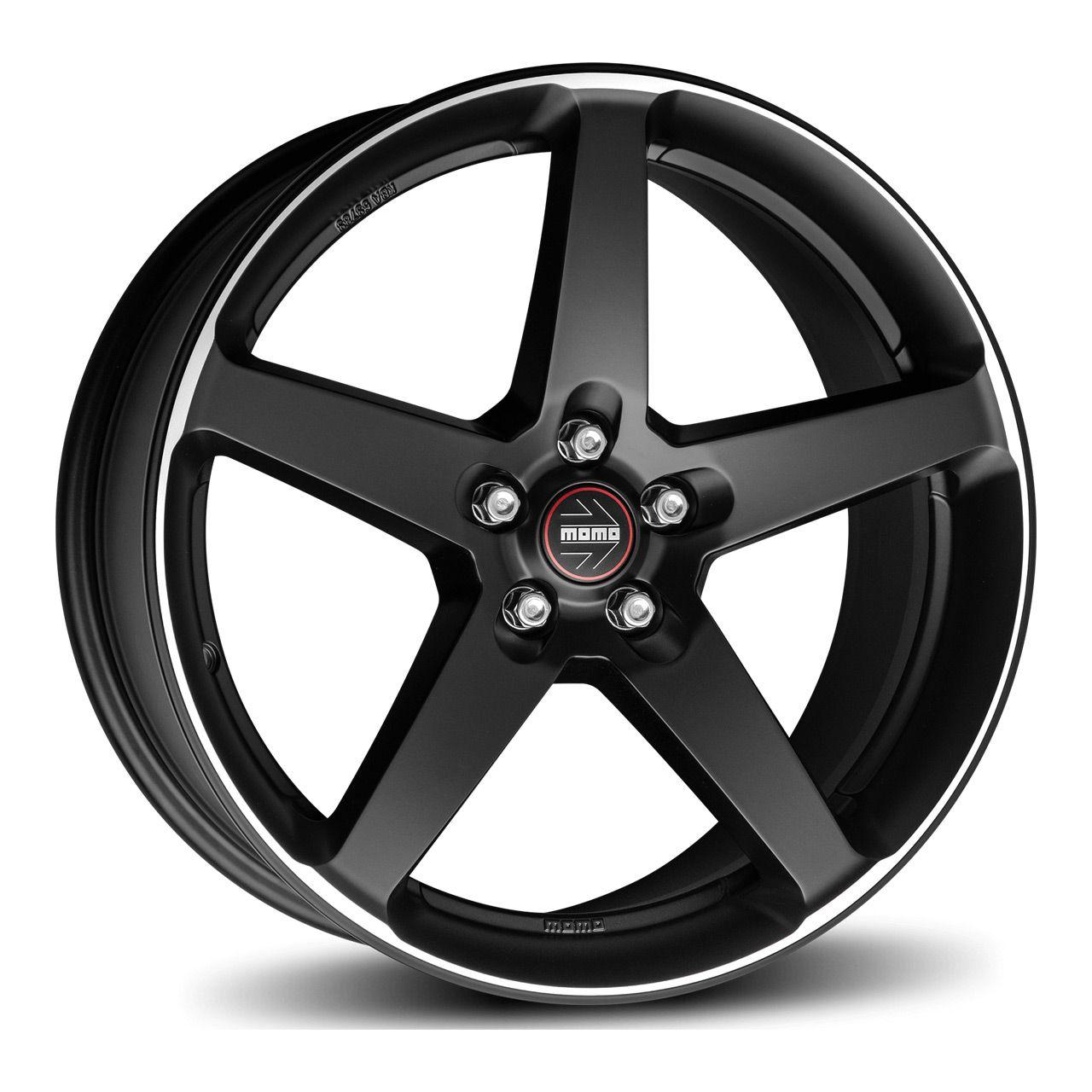 MOMO WHEELS FIVE matt black polished 8.0Jx17 5x108 ET40