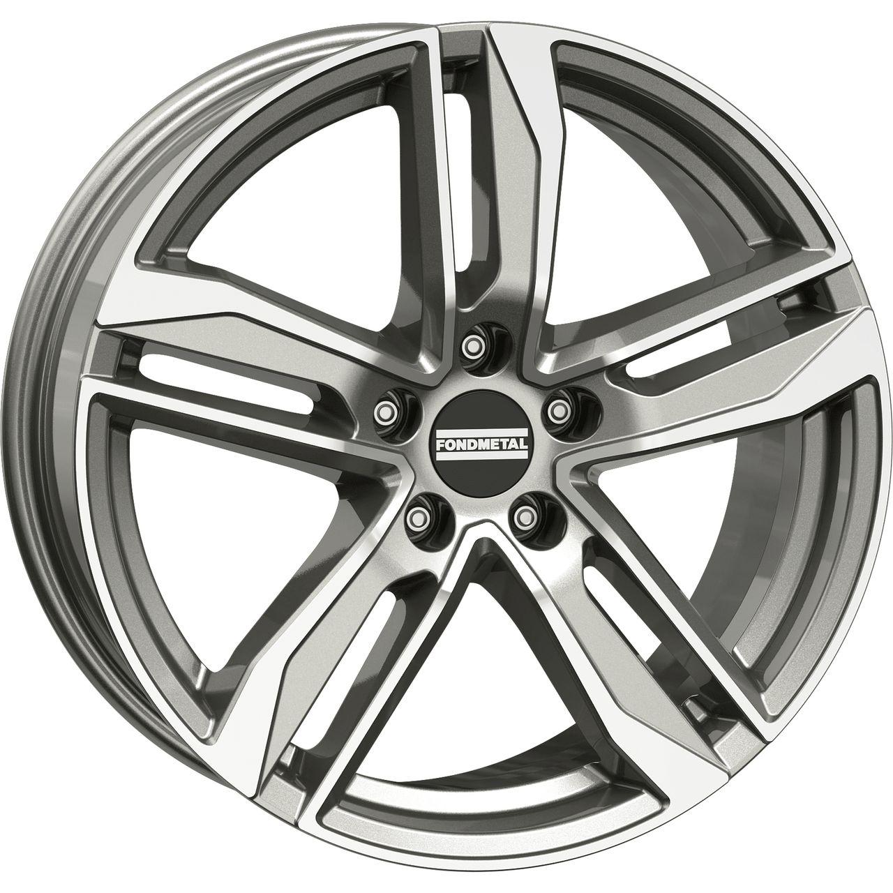 FONDMETAL HEXIS (FMI01) glossy titanium machined 8.0Jx18 5x112 ET48