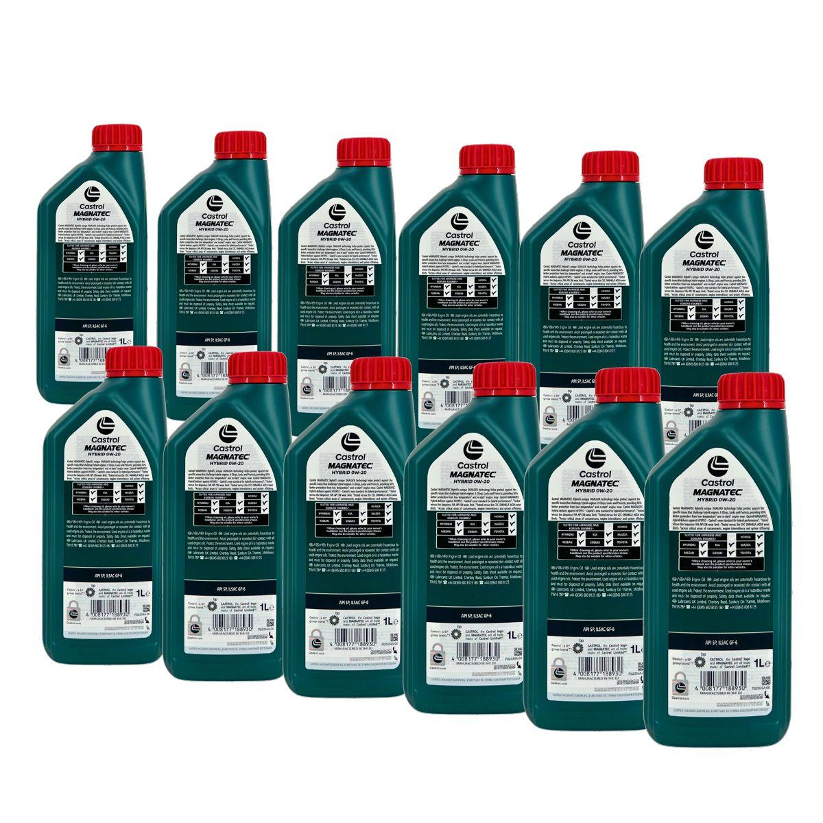 Castrol Magnatec Hybrid 0W-20 12x1 Liter