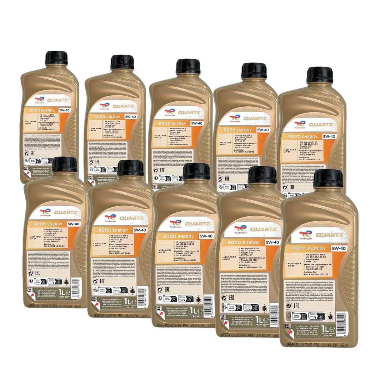 Total Quartz 9000 Energy 5W-40 10x1 Liter