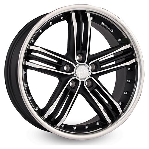 KESKIN WHEELS KT11 HEAVEN matt black front polish steel lip 9.5Jx20 5x112 ET45