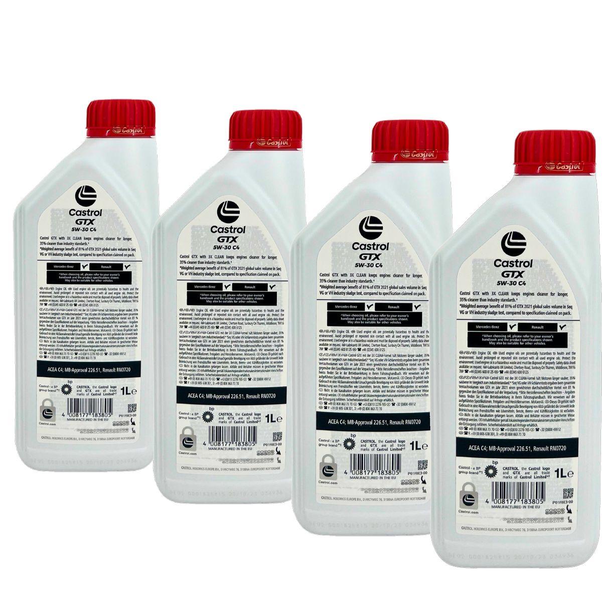 Castrol GTX 5W-30 C4 4x1 Liter