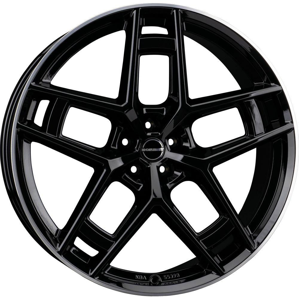 BORBET DESIGN TF black rim polished glossy 10.5Jx24 5x112 ET40