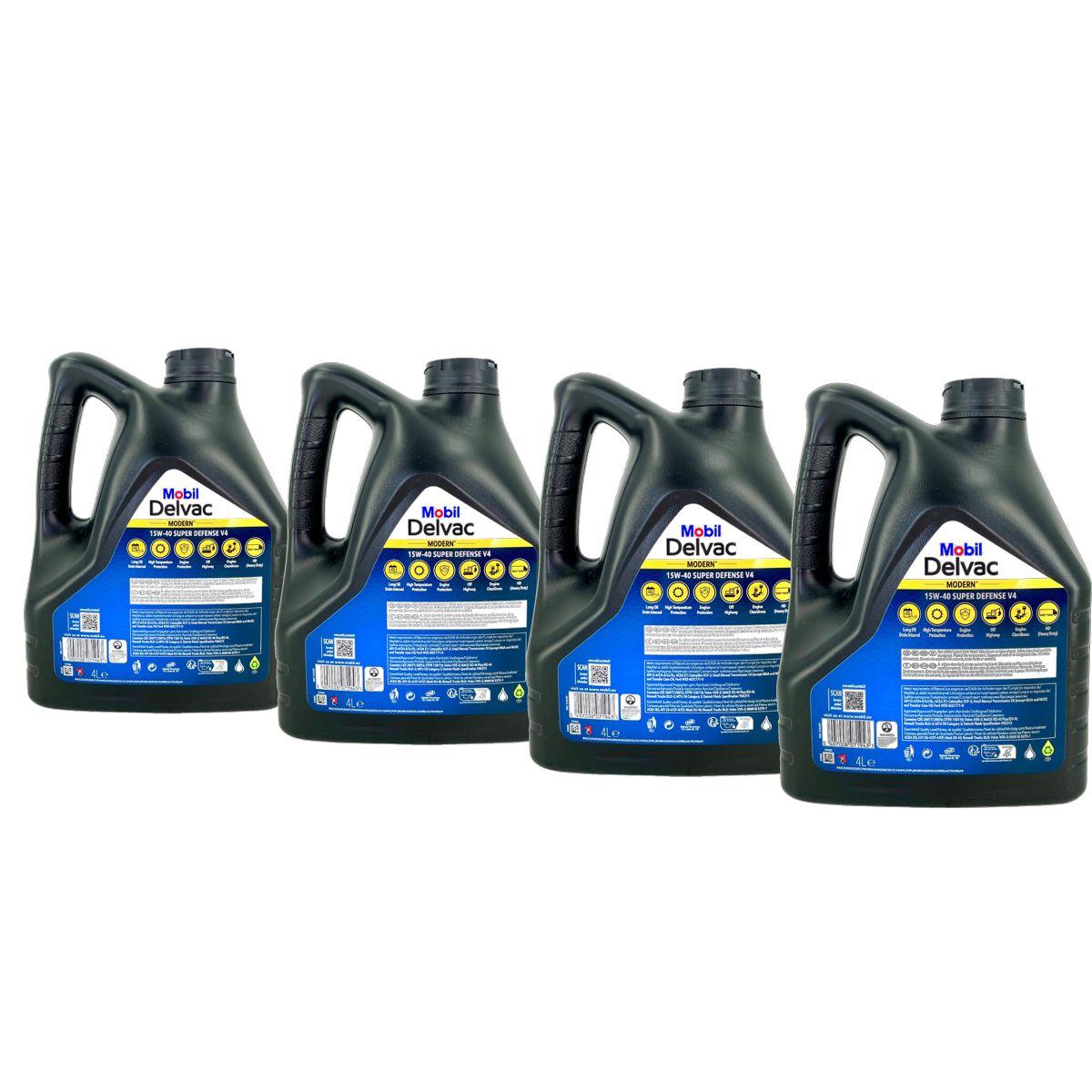Mobil Delvac Modern MX 15W-40 Super Defense V4 4x4 Liter