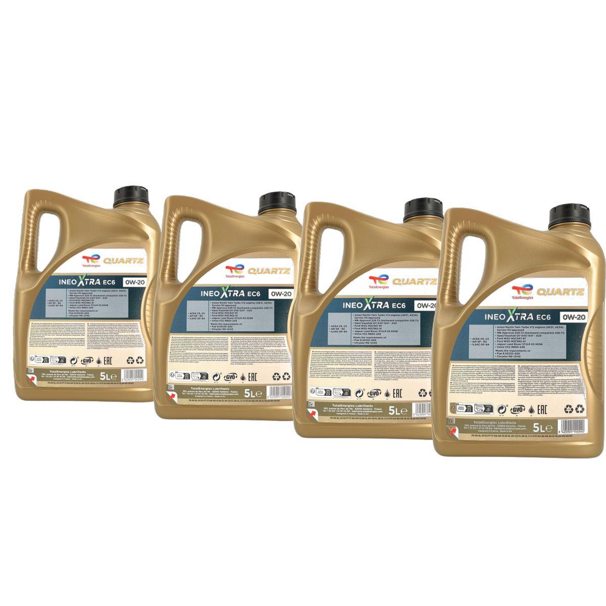 Total Quartz Ineo Xtra EC6 0W-20 4x5 Liter