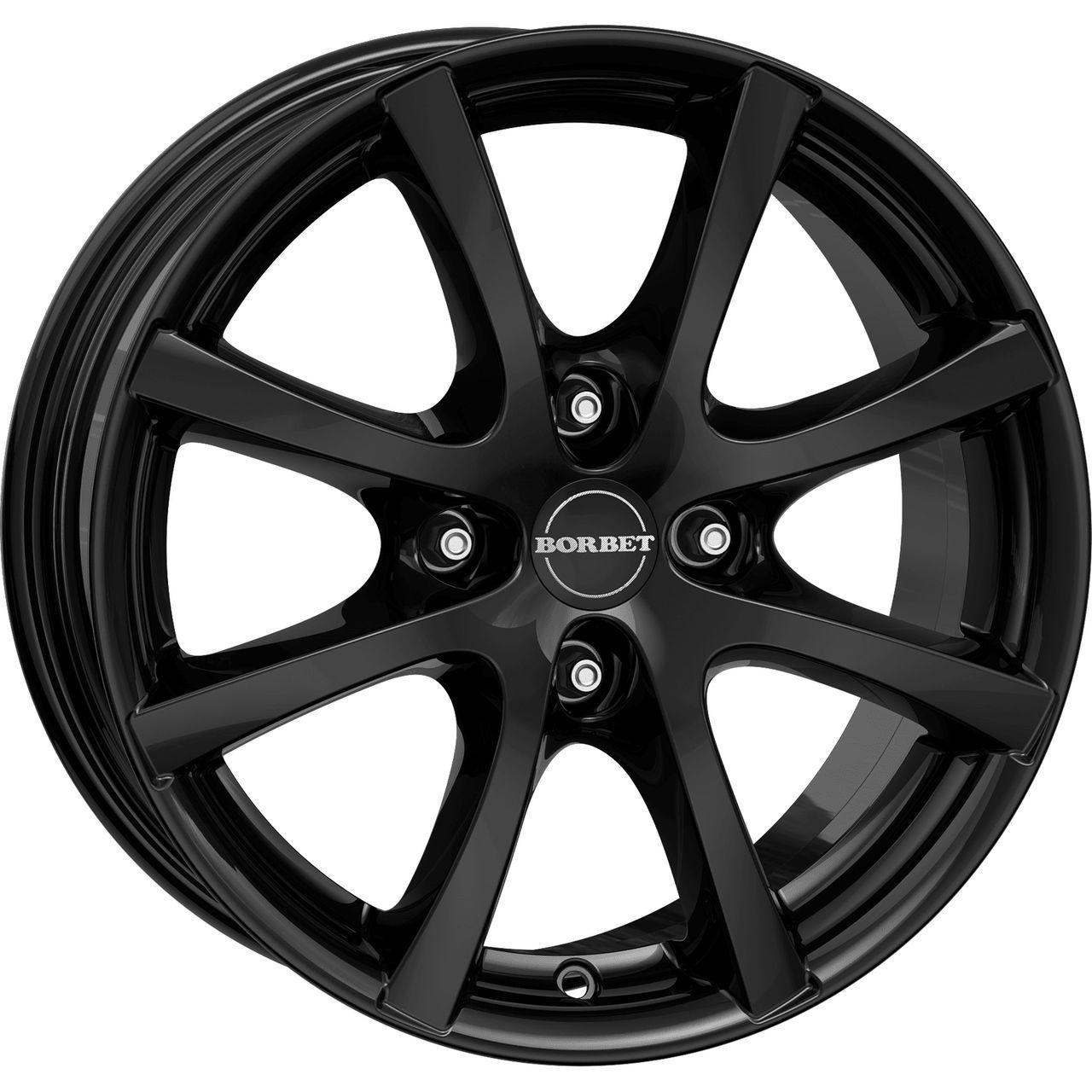 BORBET DESIGN LV4 schwarz glänzend 6.5Jx15 4x100 ET40
