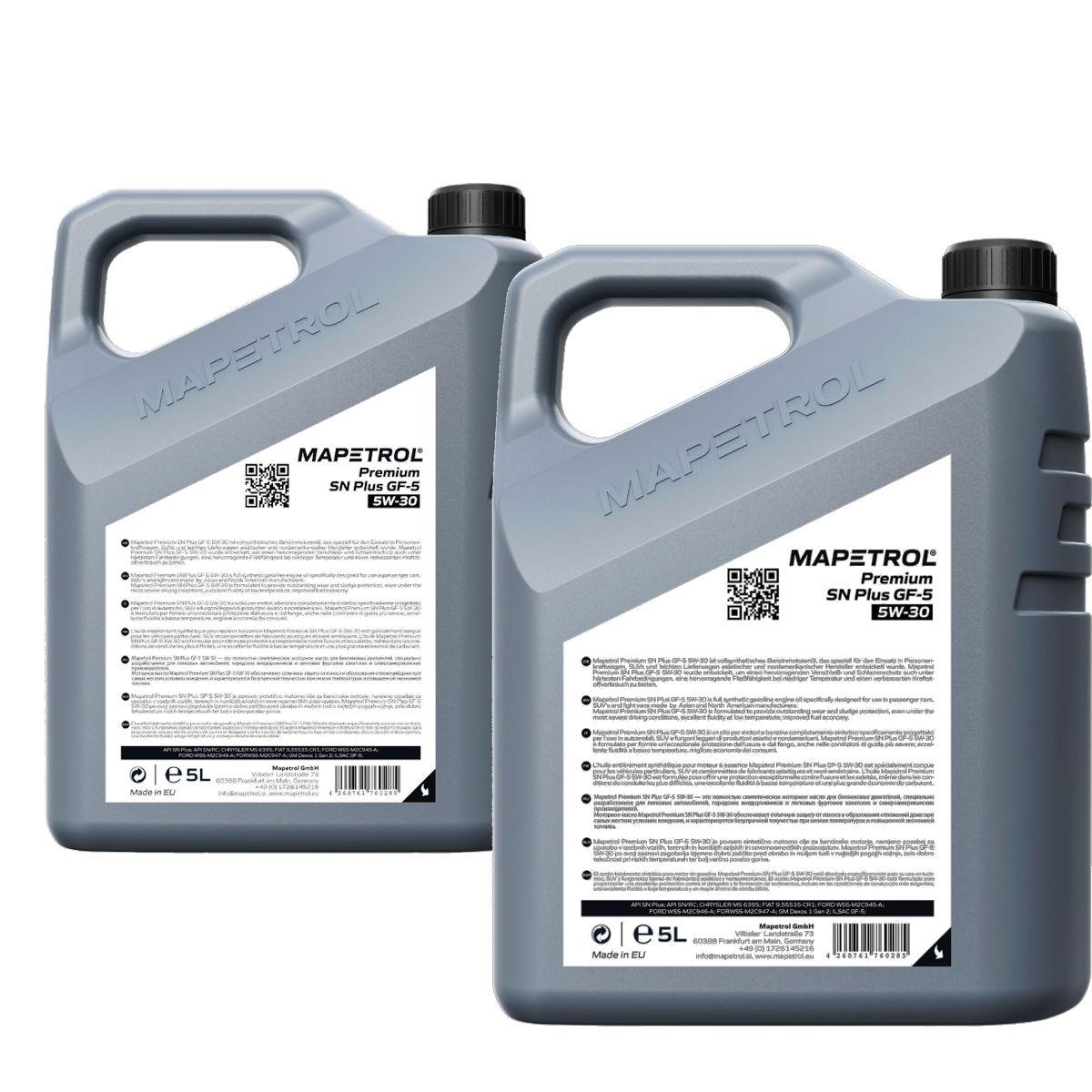 Mapetrol Premium SN Plus GF-5 5W-30 2x5 Liter