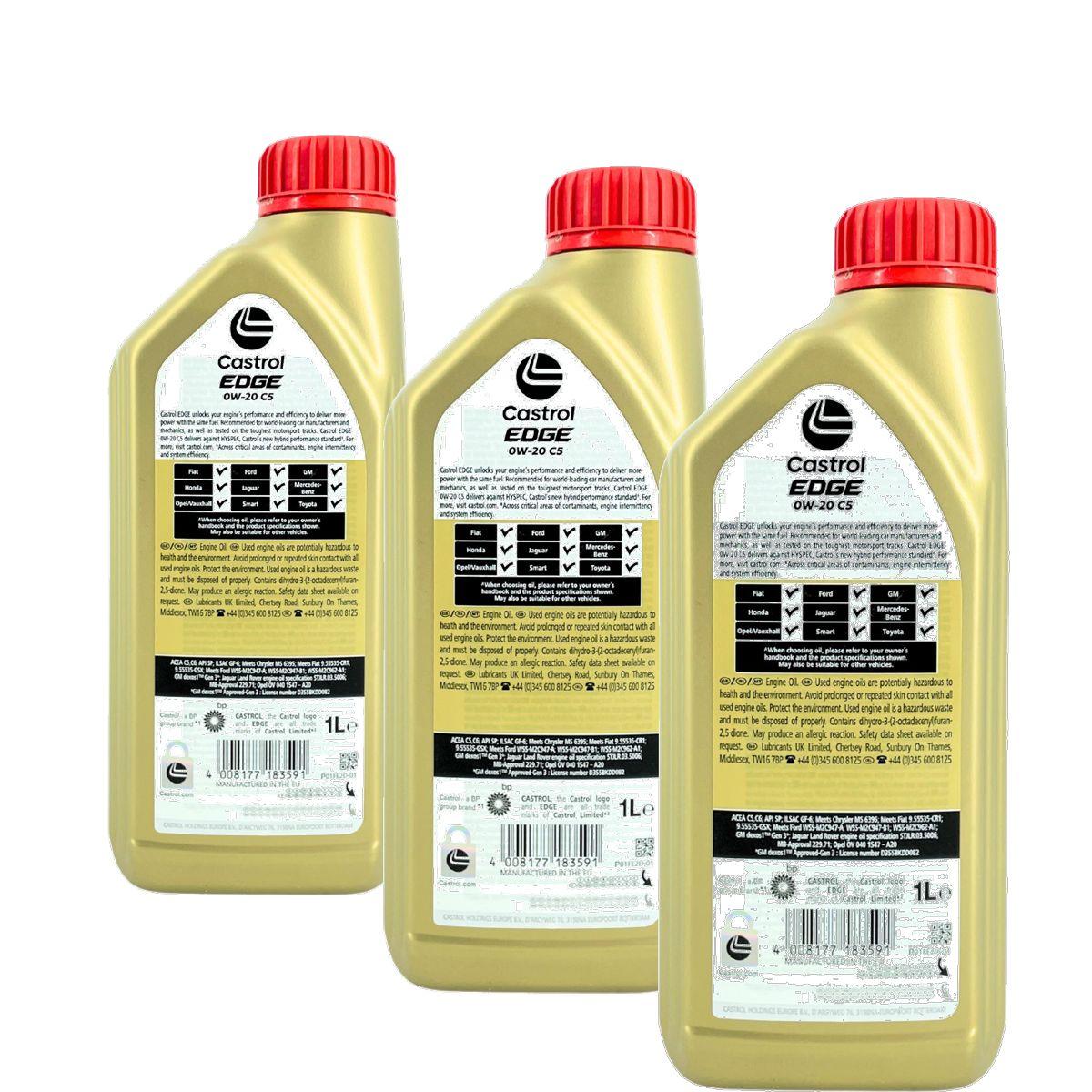 Castrol Edge 0W-20 C5 3x1 Liter