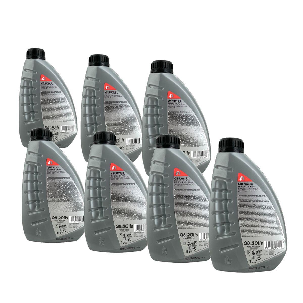 Q8 Formula Exclusive Eco 5W-20 7x1 Liter