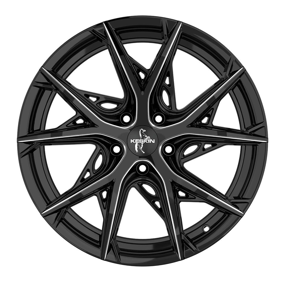 KESKIN WHEELS KT24C THUNDER black secret diamond 8.5Jx19 5x114.3 ET35
