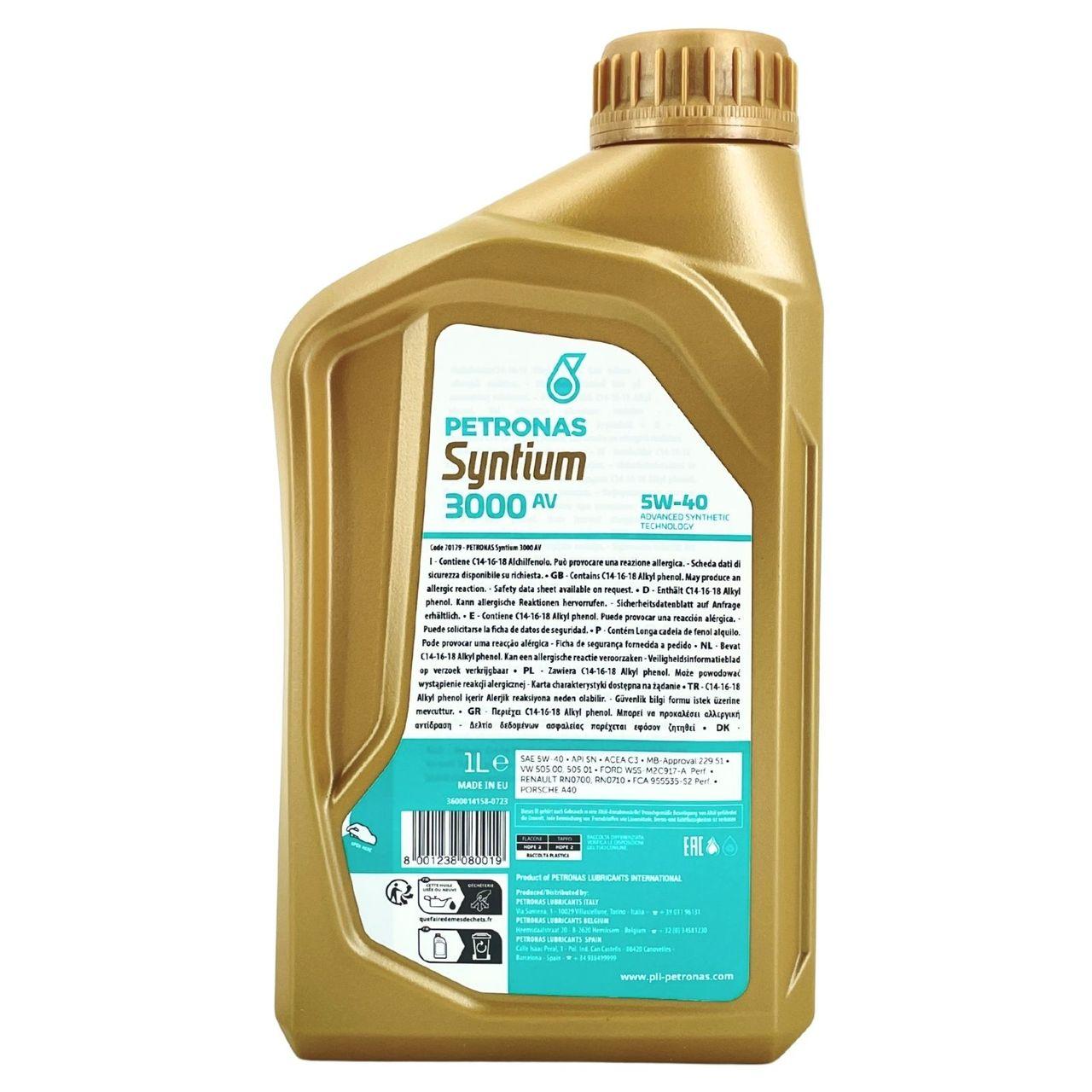 Petronas Syntium 3000 AV 5W-40 1 Liter