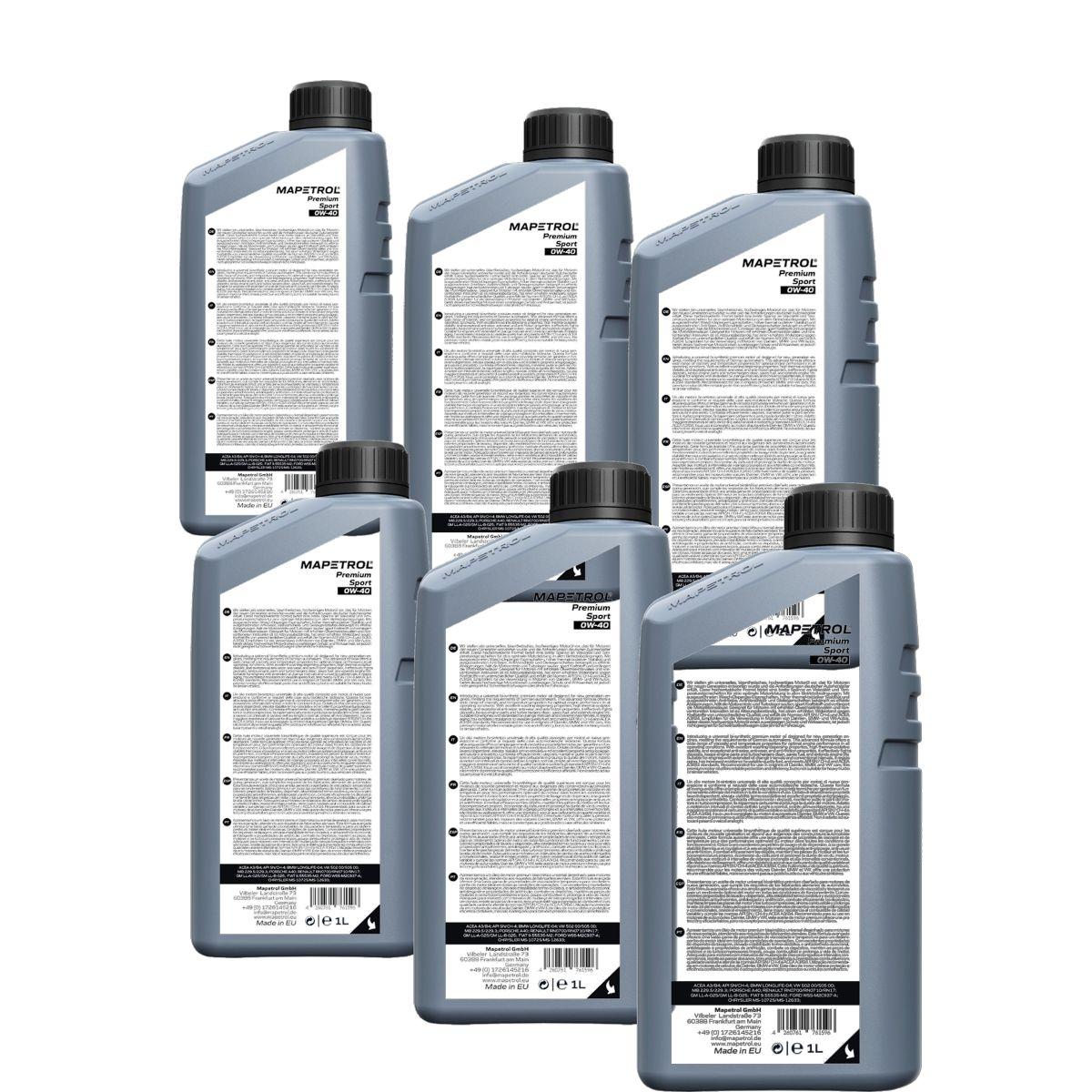 Mapetrol Premium Sport 0W-40 6x1 Liter
