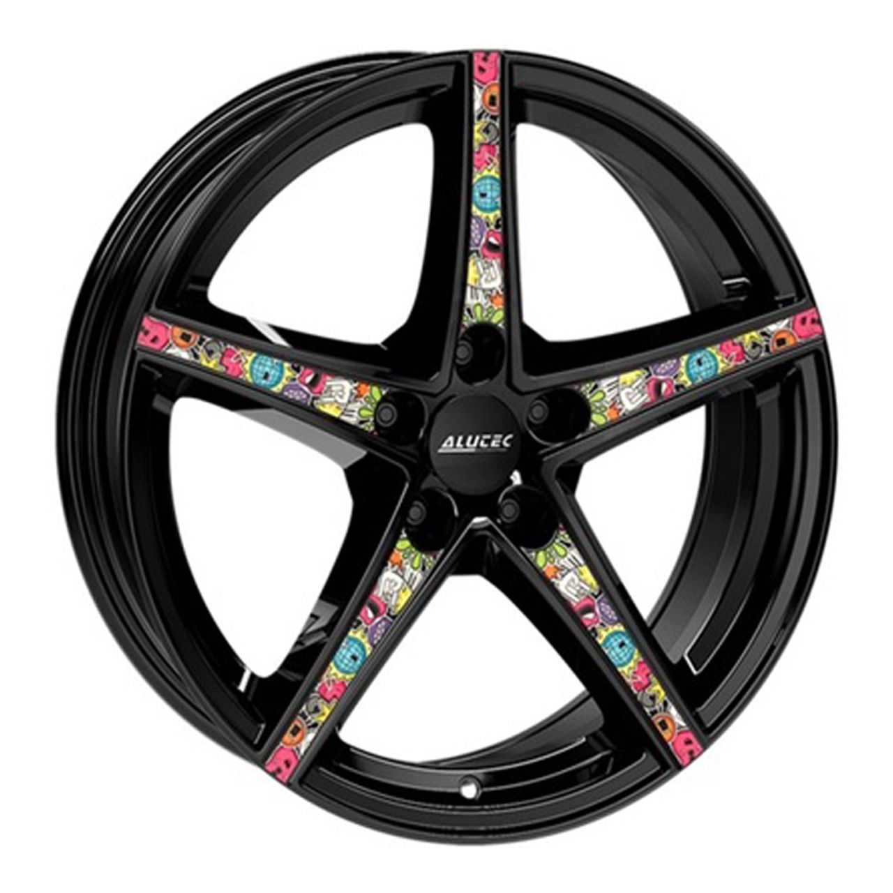 ALUTEC RAPTR diamantschwarz mit Stickerbomb 8.0Jx18 5x114.3 ET45