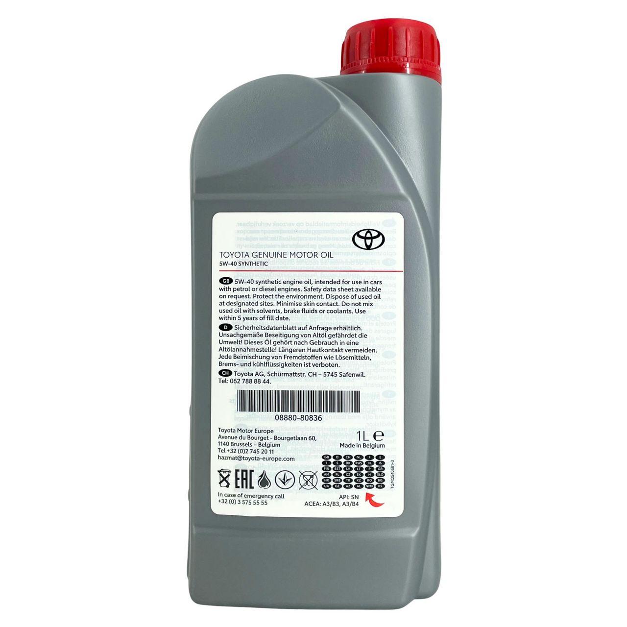 Toyota Synthetic 5W-40 1 Liter