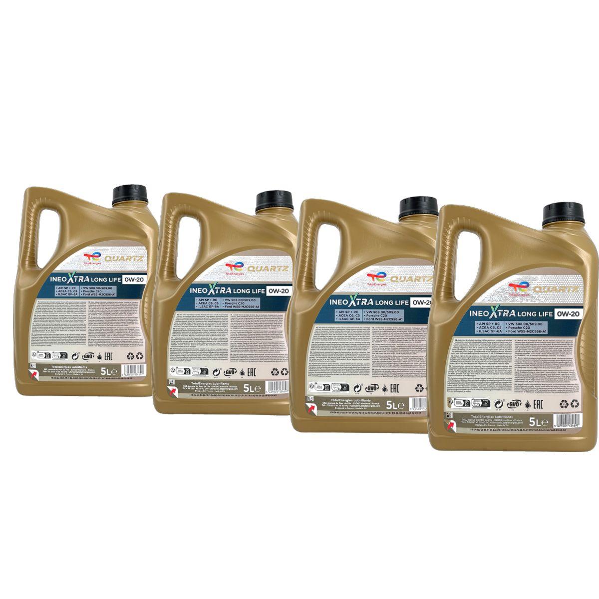 Total Quartz Ineo Xtra Longlife 0W-20 4x5 Liter