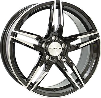 MONACO WHEELS MONACO GP1 black gloss polished 7.5Jx17 5x112 ET45