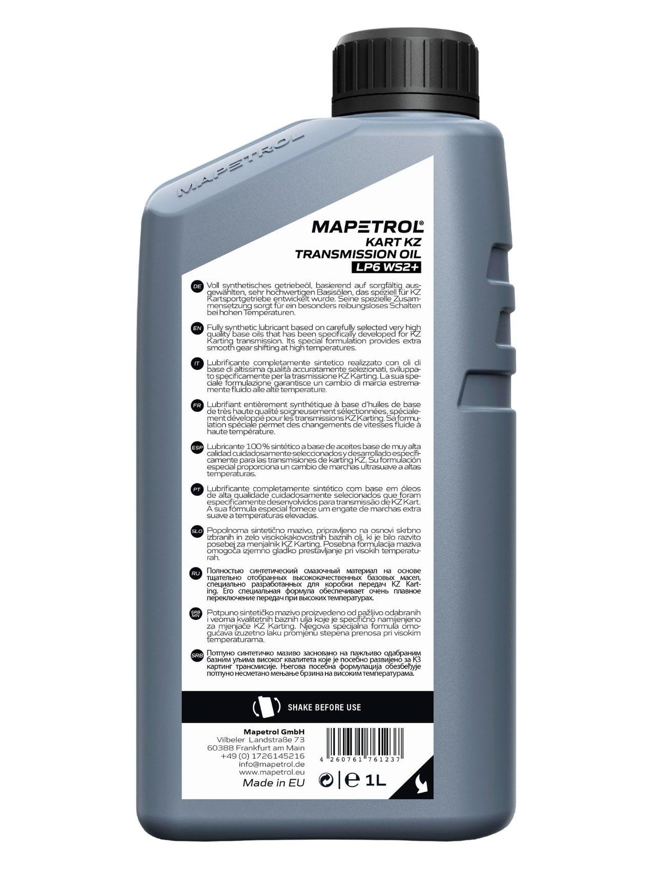 Mapetrol Kart KZ Transmission Oil LP-6 WS2+ 1 Liter