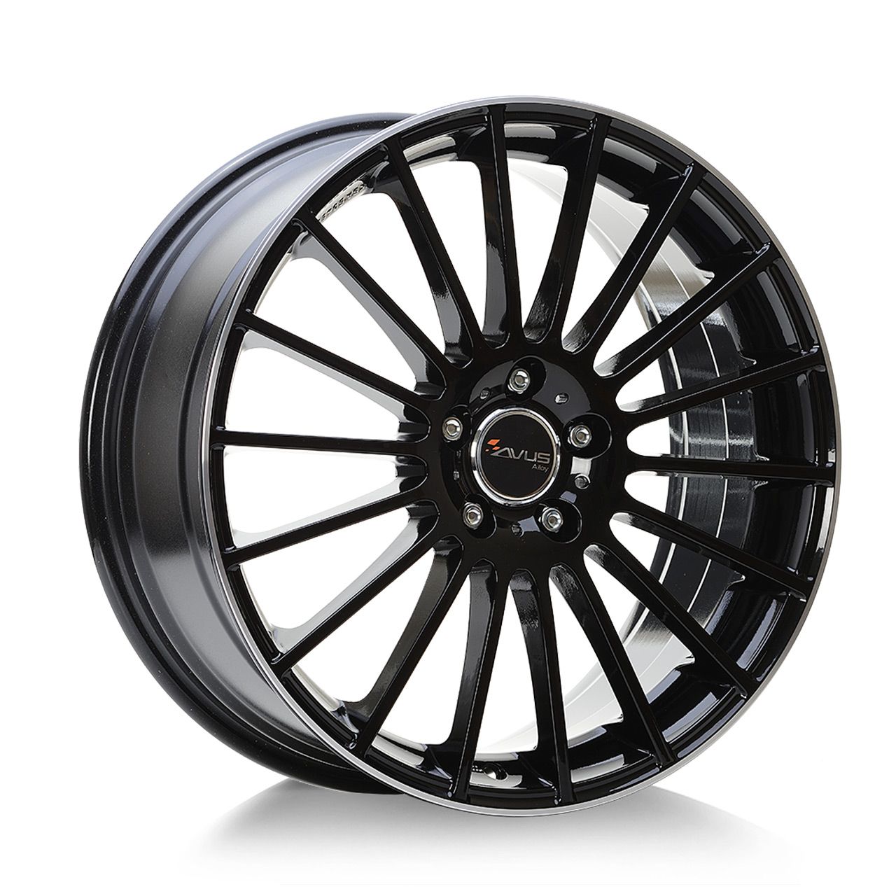 AVUS RACING AC-M03 black polished lip 7.5Jx18 5x098 ET36