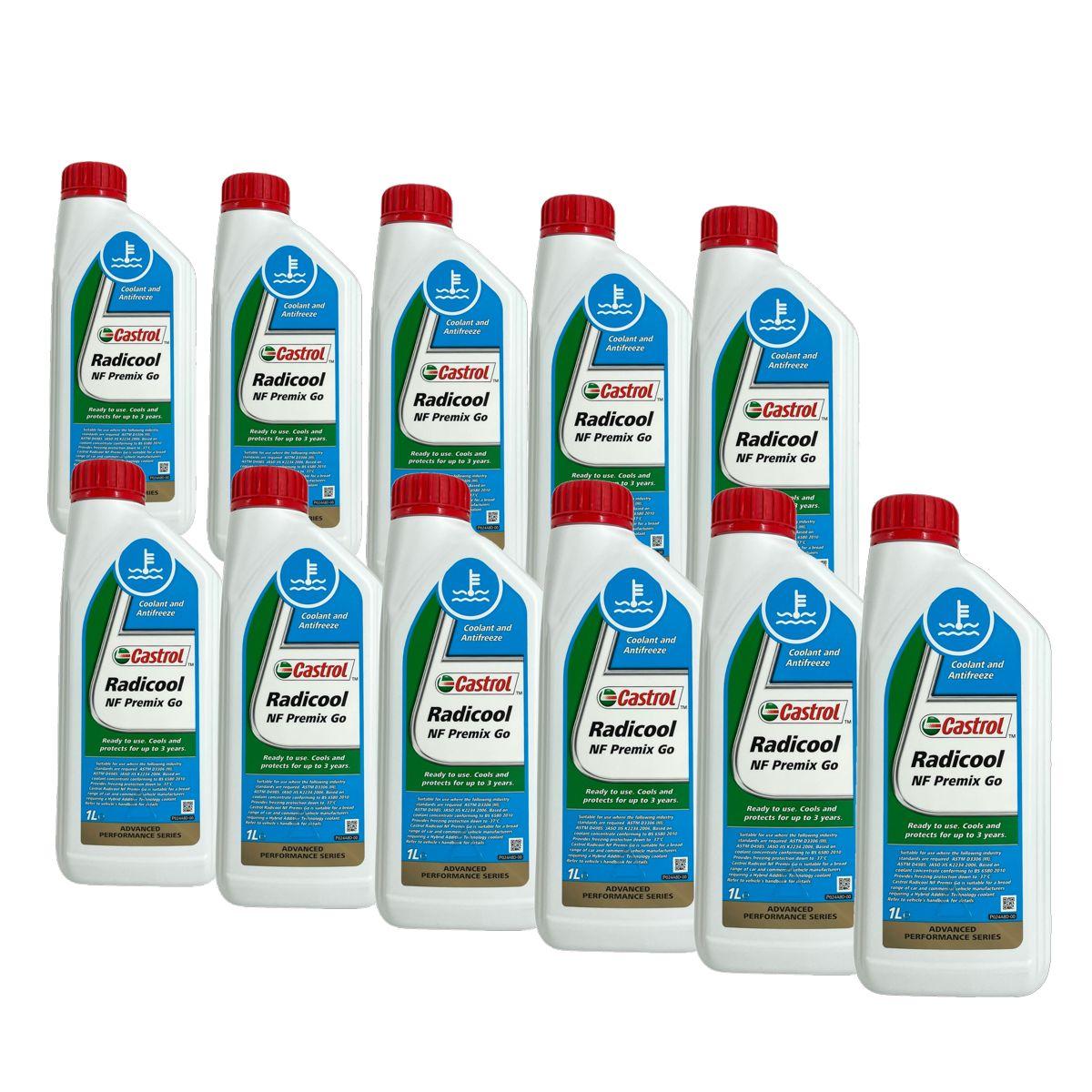 Castrol Radicool NF Premix Go Kühlerfrostschutz (-37 °C) gebrauchsfertig 11x1 Liter