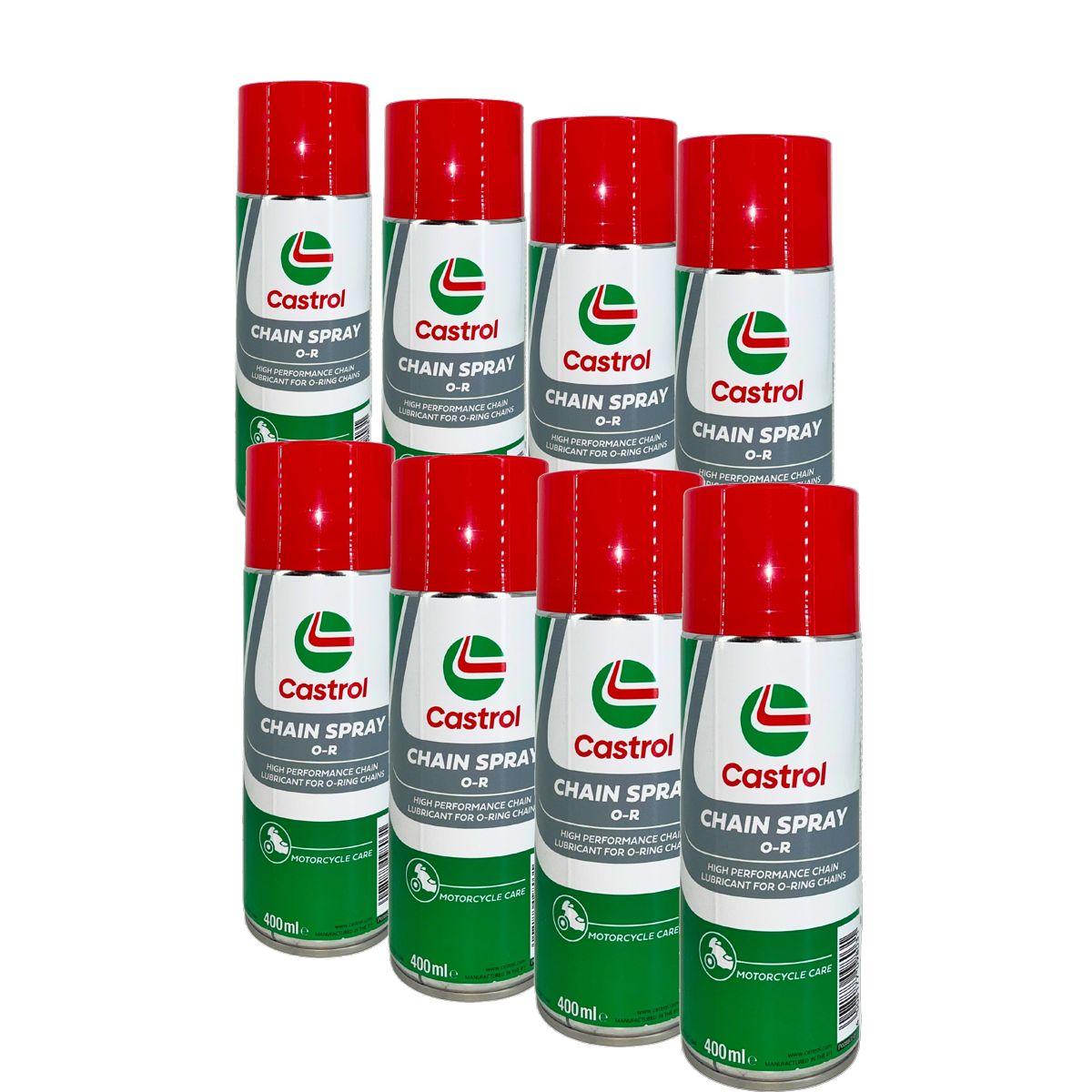Castrol Chain Spray O-R Motorcycle Chain Care / Kettenspray 8x400 ML