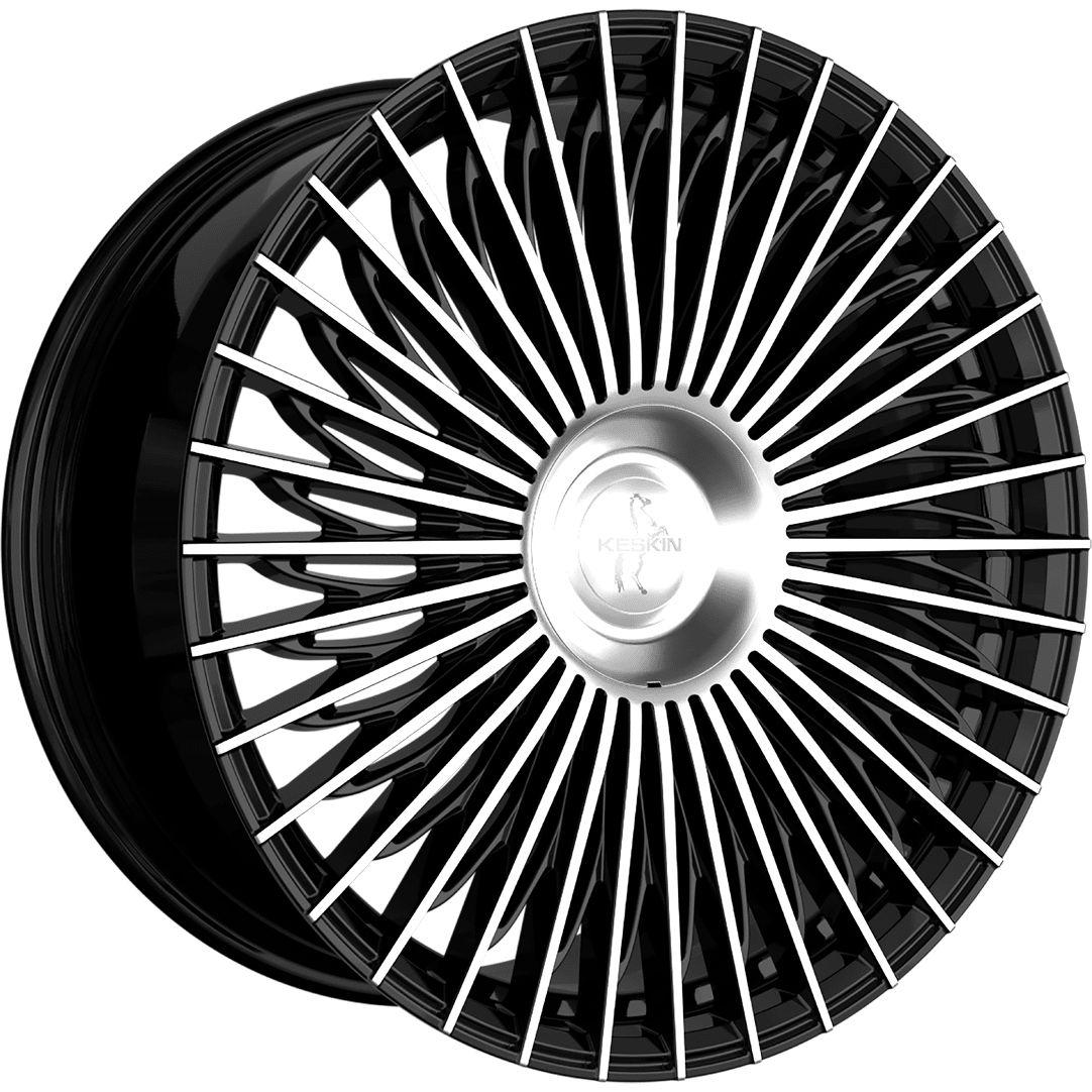 KESKIN WHEELS KT X1 EXCLUSIVE black front polished 9.5Jx21 5x112 ET33
