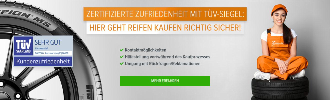 Zertifizierte Zufriedenheit mit TÜV-Siegel