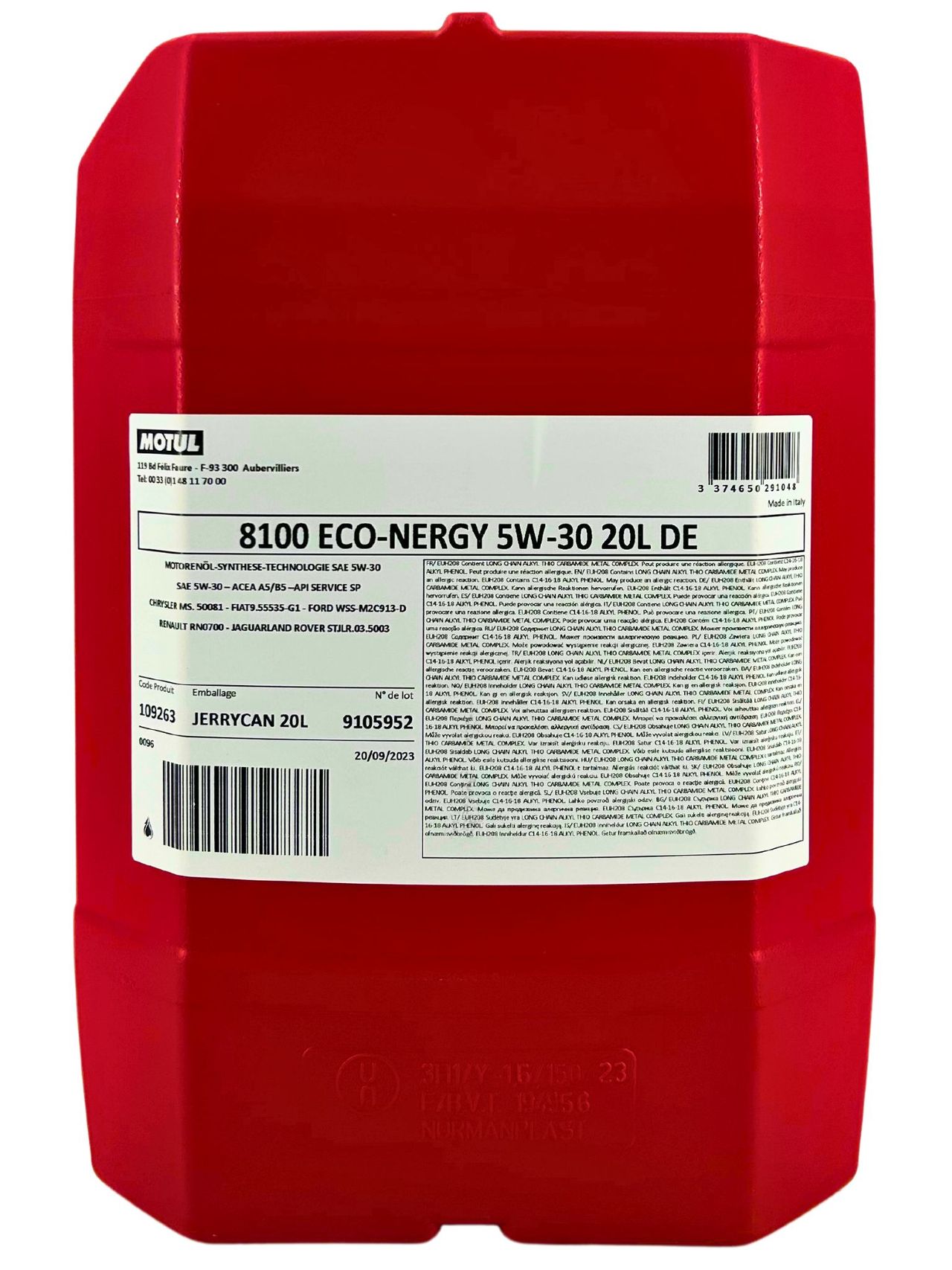 Motul 8100 Eco-nergy 5W-30 20 Liter