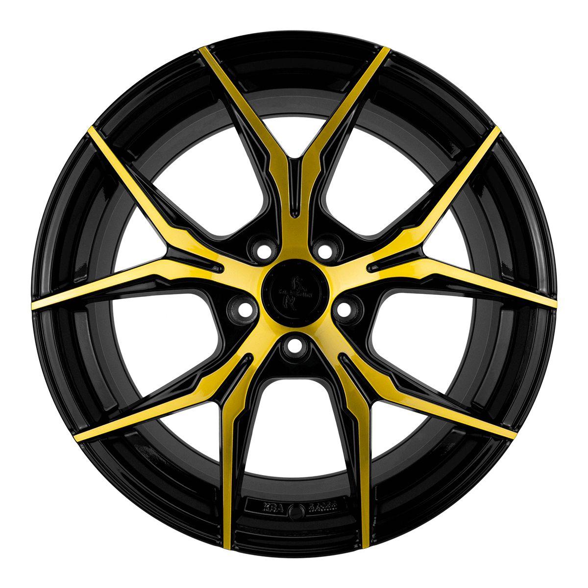 KESKIN WHEELS KT19N black front gold 8.5Jx19 5x108 ET45