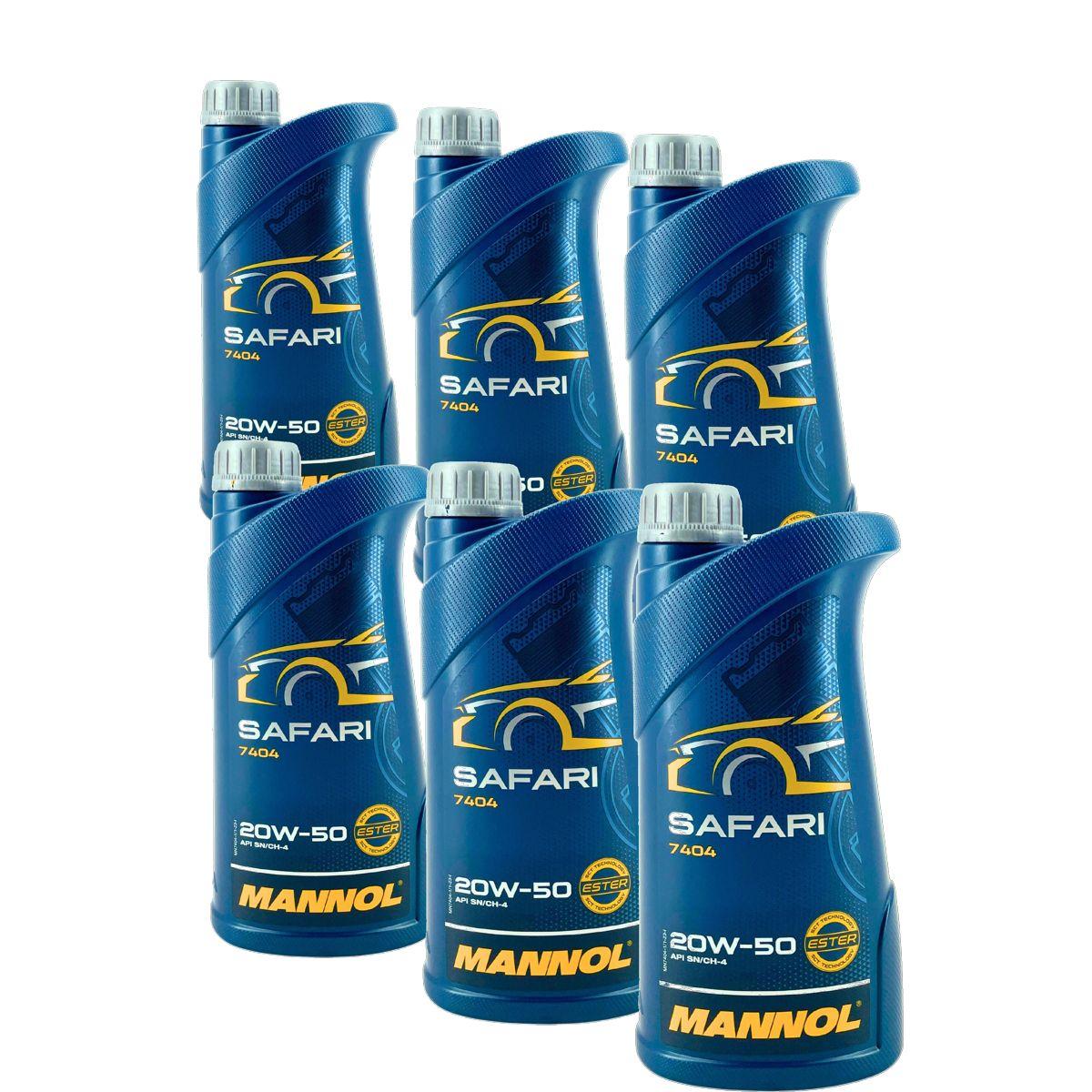 Mannol Safari 20W-50 6x1 Liter