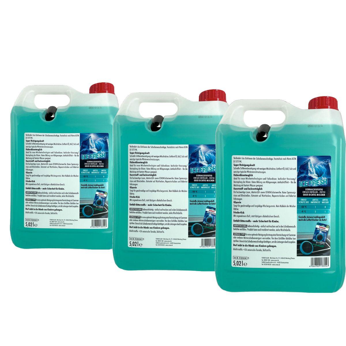 Sonax AntiFrost+KlarSicht bis -18 °C Ice-fresh 3x5 Liter
