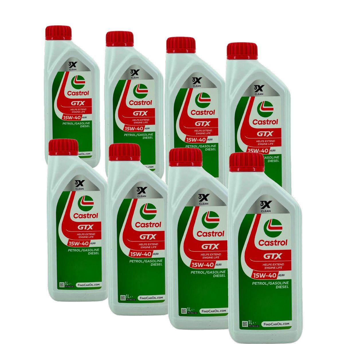 Castrol GTX 15W-40 A3/B3 8x1 Liter
