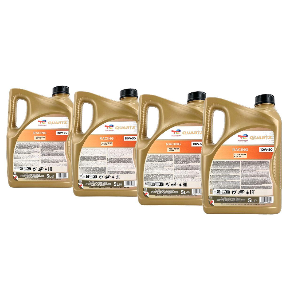 Total Quartz Racing 10W-50 4x5 Liter