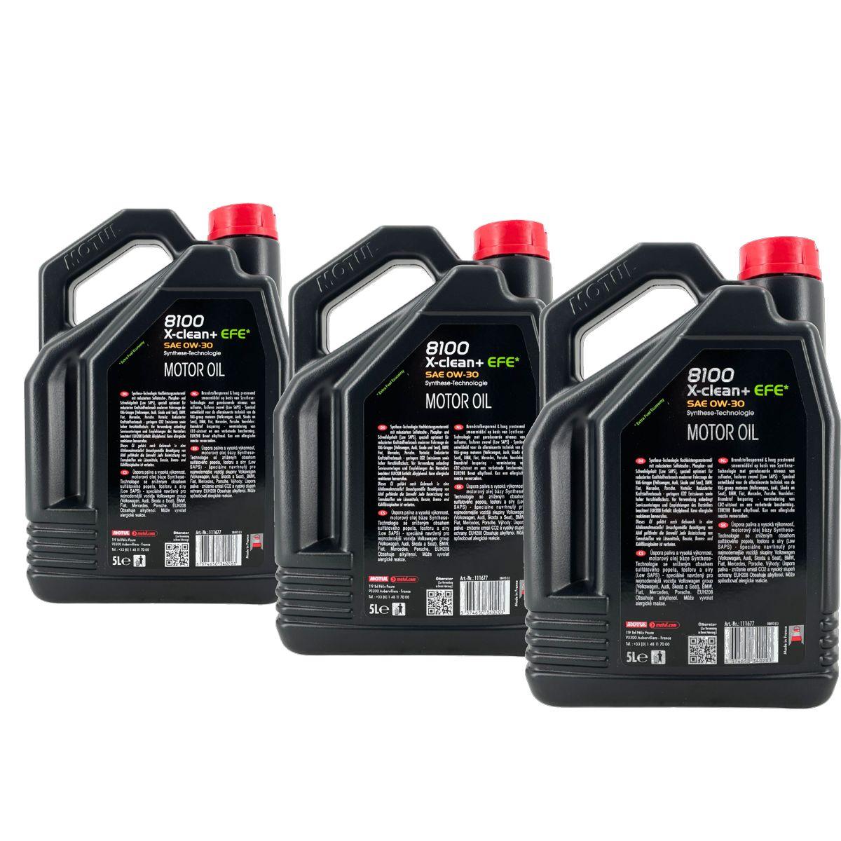 Motul 8100 X-Clean + EFE 0W-30 3x5 Liter