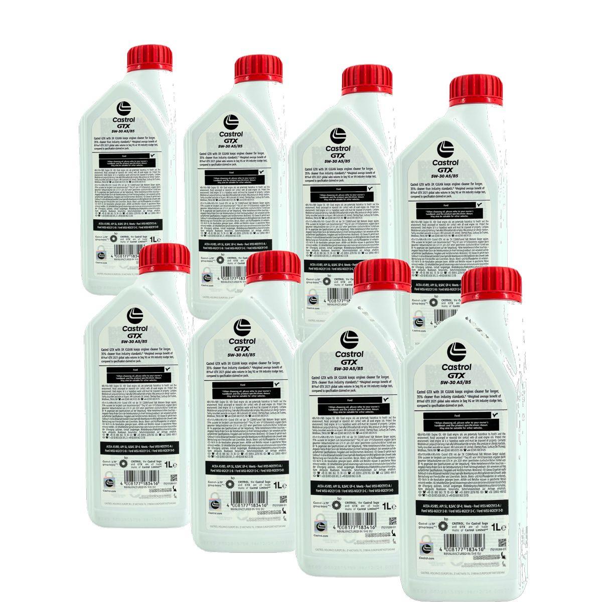 Castrol GTX 5W-30 A5/B5 8x1 Liter