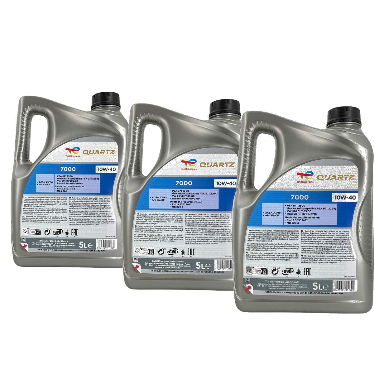Total Quartz 7000 10W-40 3x5 Liter