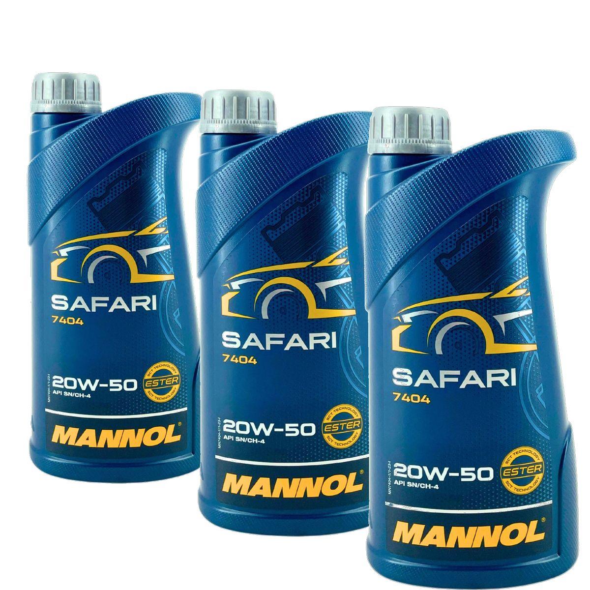 Mannol Safari 20W-50 3x1 Liter