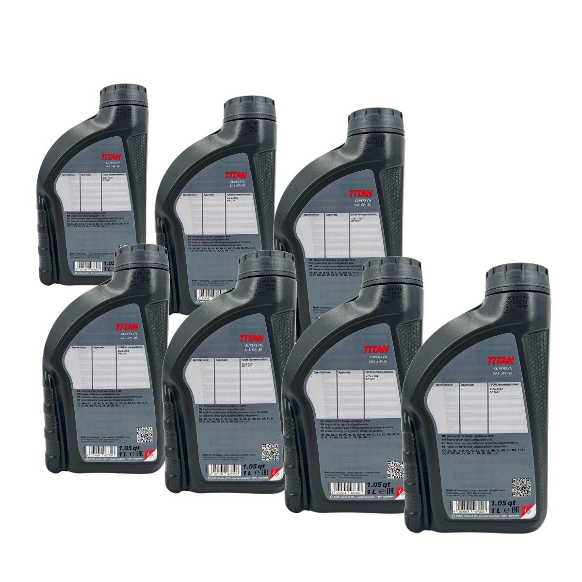 Fuchs Titan Supersyn 5W-50 7x1 Liter