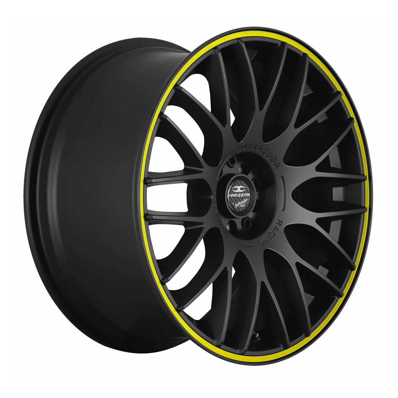 BARRACUDA KARIZZMA mattblack-polished color trim gelb 8.0Jx18 4x100+108 ET8