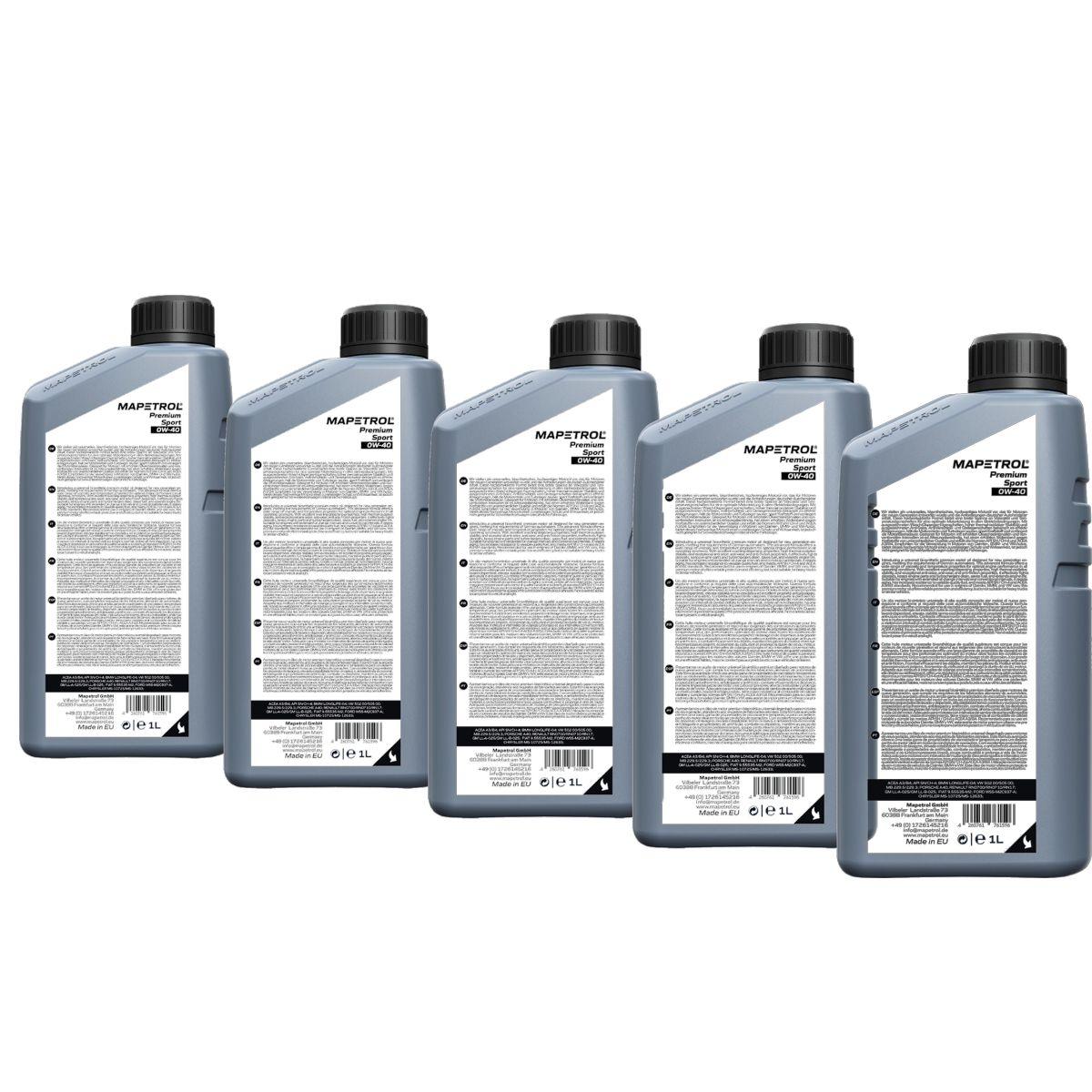 Mapetrol Premium Sport 0W-40 5x1 Liter