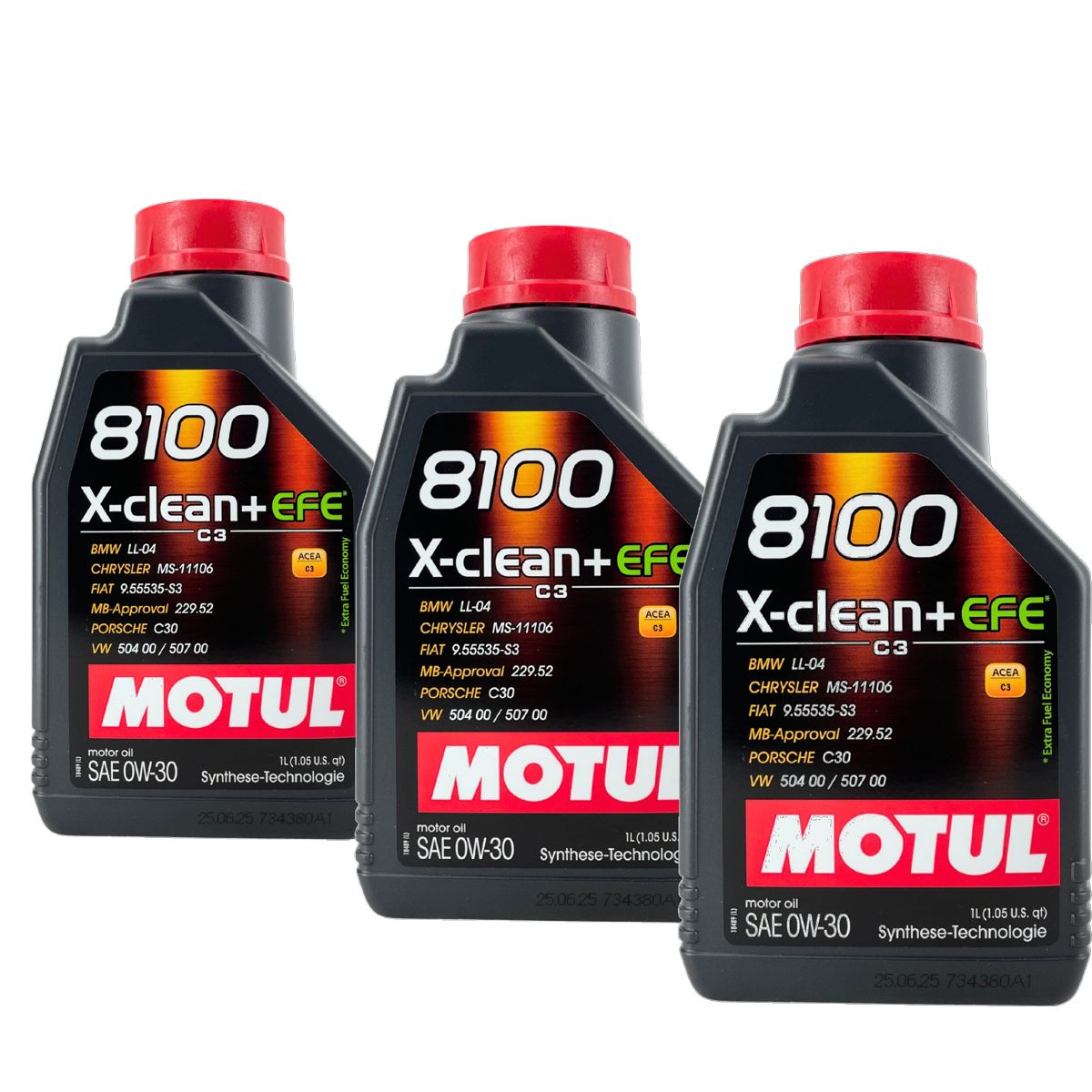 Motul 8100 X-Clean + EFE 0W-30 3x1 Liter